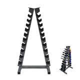 10 TIER A SHAPE DUMBBELL STORAGE RACK