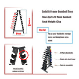 10 TIER A SHAPE DUMBBELL STORAGE RACK