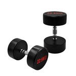 COMMERCIAL GRADE - RUBBER COATED ROUND DUMBBELLS (PAIRS)