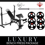 9 IN 1 BENCH PRESS PACKAGE WEIGHTS AND BAR