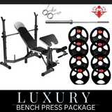 9 IN 1 BENCH PRESS PACKAGE WEIGHTS AND BAR