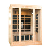 INFRARED SAUNA 3 PERSON FULL GLASS FRONT PANEL