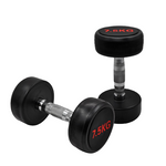 COMMERCIAL GRADE - RUBBER COATED ROUND DUMBBELLS (PAIRS)