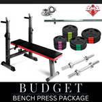 BENCH PRESS PACKAGE 40KG WEIGHTS, BAR & DB’S