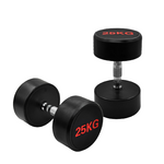 COMMERCIAL GRADE - RUBBER COATED ROUND DUMBBELLS (PAIRS)