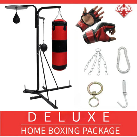 3 IN 1 BOXING PACKAGE PUNCHING BAG + SPEEDBALLS + GLOVES