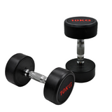 COMMERCIAL GRADE - RUBBER COATED ROUND DUMBBELLS (PAIRS)