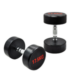 COMMERCIAL GRADE - RUBBER COATED ROUND DUMBBELLS (PAIRS)