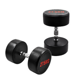 COMMERCIAL GRADE - RUBBER COATED ROUND DUMBBELLS (PAIRS)