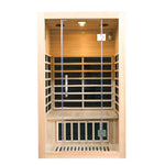 INFRARED SAUNA 2 PERSON FULL GLASS FRONT PANEL