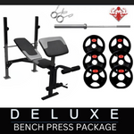 6 IN 1 BENCH PRESS PACKAGE WEIGHTS AND BAR